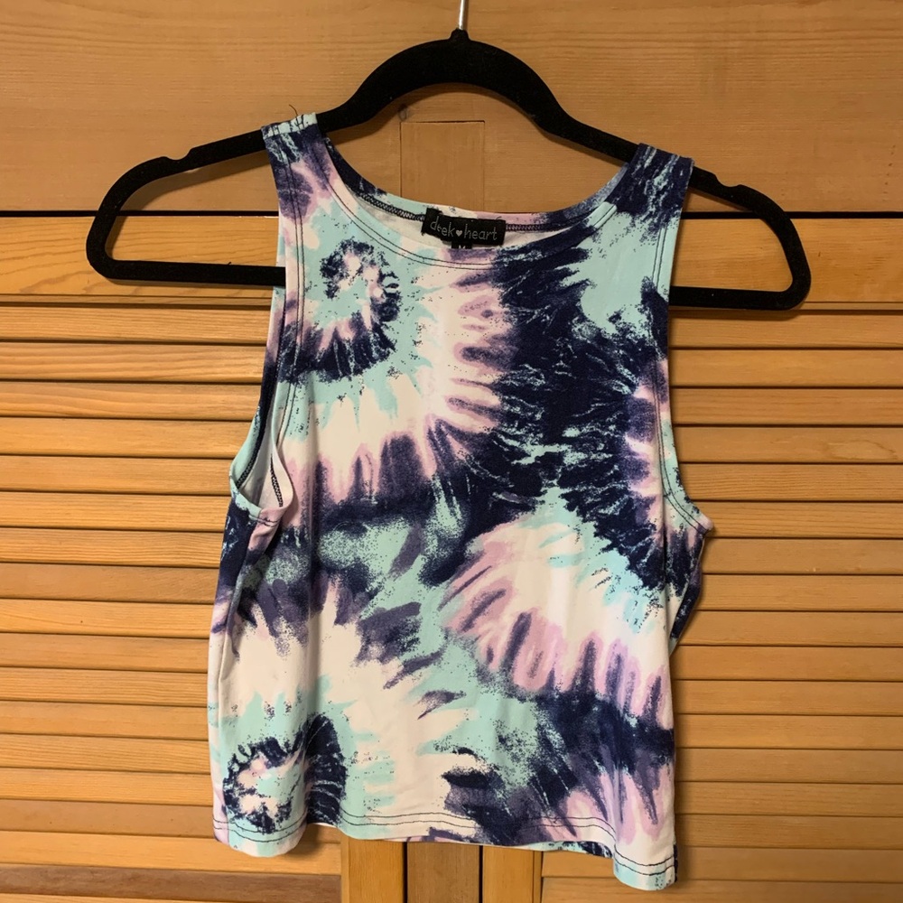 Derek Heart Tie Dye Crop Top